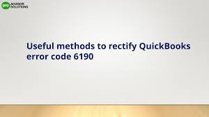 fix quickbooks error code 6190