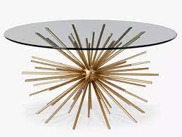 elm sputnik coffee table brass glass