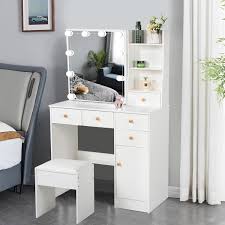 s makeup vanity table with lights