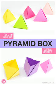 cool origami pyramid box pot