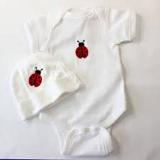 newborn ladybug romper and cap gift set