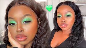 neon green eyeshadow slay lime green