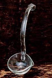 crystal clear glass punch ladle