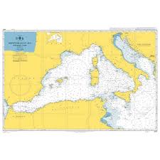 Admiralty Chart 4301 Mediterranean Sea Western Part