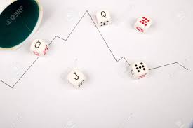 Dice Scattered Around A Chart A Conceptual Shot On The Unpredictability
