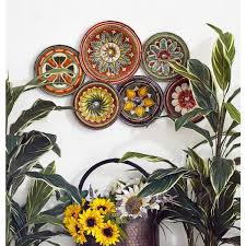 Benzara Metal Wall Decor With Six Round Shaped Plates