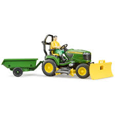 bruder john deere lawn tractor with