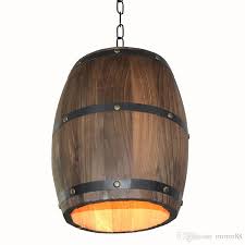2020 Creative Retro Distinctive Wood Wine Barrel Hanging Fixture Ceiling Pendant Decoration Lamp Lighting Bar Restaurant Cafe Ceiling Light From Mirror88 45 62 Dhgate Com