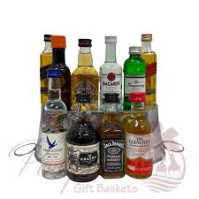 premium mini bar liquor gift basket by