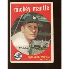 Horizontal layouts were something they'd featured before, sure. 1959 Topps Baseball Card 10 Mickey Mantle New York Yankees