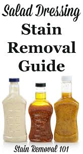 salad dressing stain removal guide for