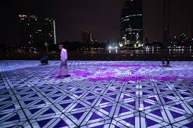 bangkok with a giant interactive carpet