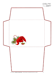 Printable Letter To Santa Claus Envelope Template Simple Santa Hat 3