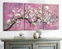 Flower Wall Art Cherry Blossom Purple