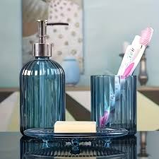 Glass Bathroom Accessories Set Soap