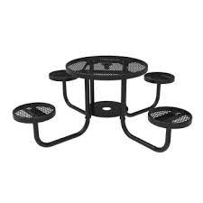 Expanded Metal Round Patio Table With