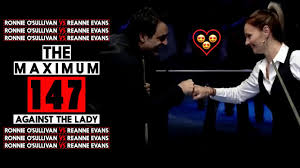 Evans reluctantly agreed to leave after talks between world snooker tour officials at the betfred the bbc said: 147 Break Against A Beautiful Opponent Ronnie O Sullivan Vs Reanne Evans 1080p Hd Youtube