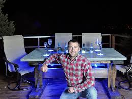 Stunning Led Concrete Patio Table With
