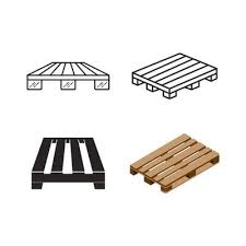 Wood Pallet Vector Art Icons And