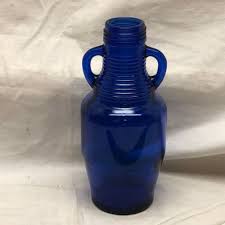 Vintage Cobalt Blue Glass Bottle Jug