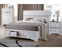 acme naima queen panel storage bed in