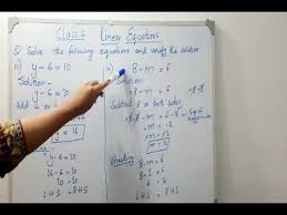 class 6 math ch 9 linear equation