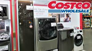 Samsung 4 piece gas 22cuft counter depth 4 door flex refrigerator. Costco Shopping New Home Appliance Walk Through 2019 Youtube