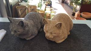 Sleeping Cat Large Concrete Statue