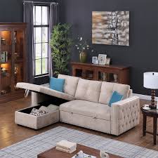 l shape sectional storage sofa bed 3