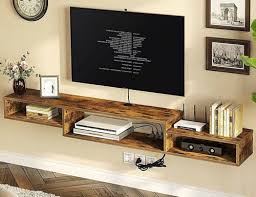 Floating Tv Stand Brown 70 Wall