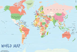 Buy World Map Art Scribble