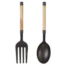 Large Spoon And Fork Metal Wall Decor