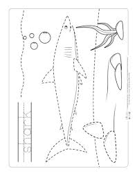 Ocean Animals Tracing Worksheets Itsy Bitsy Fun