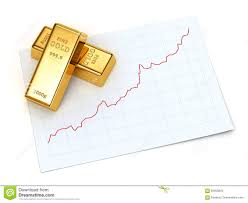 Gold Bars On Price Chart Stock Illustration Illustration Of