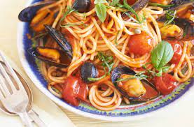 spaghetti with mussels capers olives