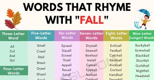 words that rhyme with fall