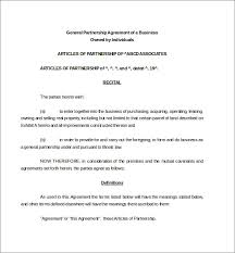 Partnership Agreement Template Word Business Partnership Contract