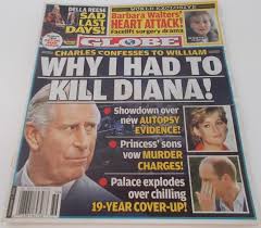 Find the perfect tabloid newspaper stock photo. Globe September 5 2016 Supermarket Tabloid Newspaper Newsprint Magazine Front Cover Headline Prince Charles Confesses To William Why I Had To Kill Princess Diana By American Media Inc Very Good Newspaper 2016