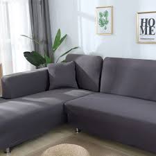 2pcs Stretch Sofa Cover For L Shape