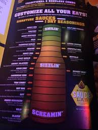 Sauce Levels Picture Of Buffalo Wild Wings Orlando