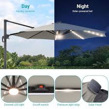 Sonkuki 11 Ft Round Solar Led Aluminum