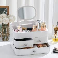 desktop mirror makeup case holder