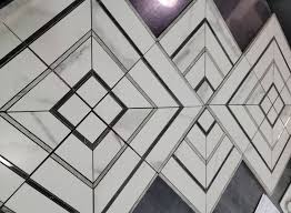 black white marble tile review by