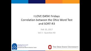 I Love Data Fridays Vol 3 Q2 A Correlation Between The Ohio
