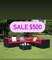 black wicker garden sofa couch set