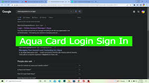 how to login aqua credit card account