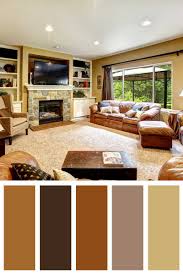 color schemes with brown leather furniture