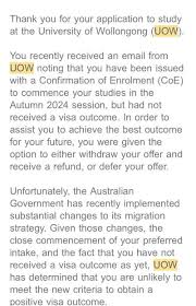 australian university withdraws