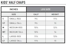 Saxon Half Chaps Size Chart Best Picture Of Chart Anyimage Org