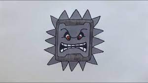 How to draw a Thwomp ✏️ - YouTube